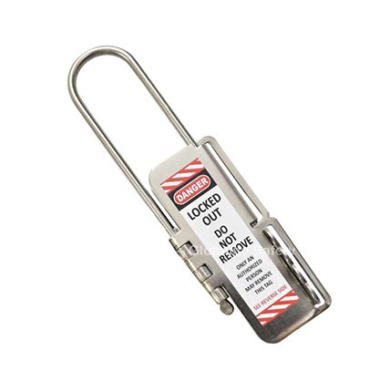 Stainless Steel Lockout Hasp Heavy Duty With Holes Globalite Safety