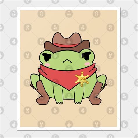 Cute Cowboy Frog By Electricfangs In 2023 Frog Drawing Art Prints Art