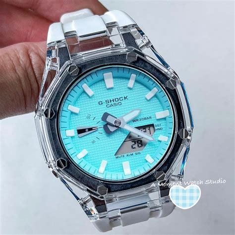 Custom Made Casioak Casio G Shock Ga2100 Tiffany Blue X Jelly Etsy Uk