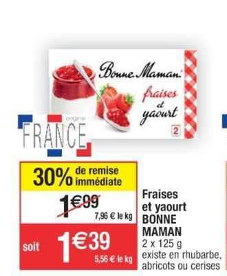 Promo Fraises Et Yaourt Bonne Maman Chez Cora ICatalogue Fr