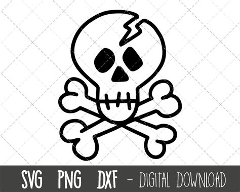 Skull And Crossbones Svg Bone Svg Skull Svg Skull And Crossbones