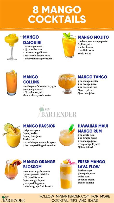 Mango Cocktails Mango Mojito Recipe Mango Vodka Mango Cocktail Mango