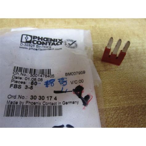 Phoenix Contact FBS 3-5 Bridge FBS35 (Pack of 50) - Mara Industrial