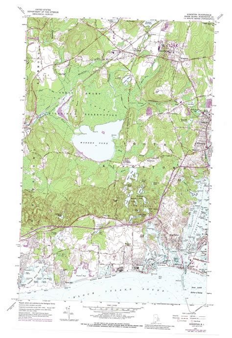 Kingston Topographic Map 124000 Scale Rhode Island