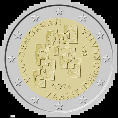 2 Euros Conmemorativos Finlandia 2024 Elecciones Y Democracia