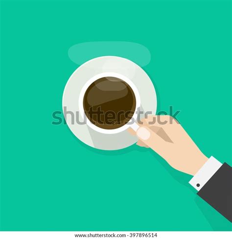 Hand Holding Hot Coffee Cup Steam Stock Vector Royalty Free Shutterstock