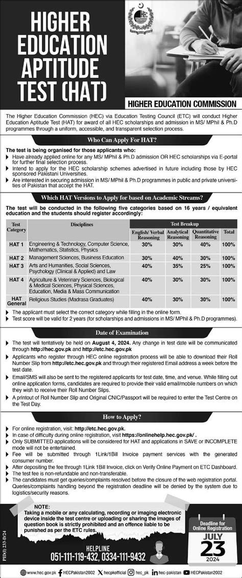 HAT August 2024 HEC Announces Registration Schedule