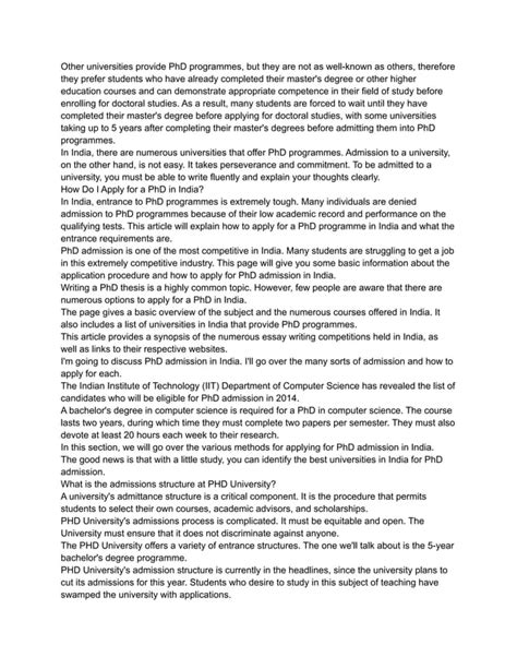 Phd Admission Pdf
