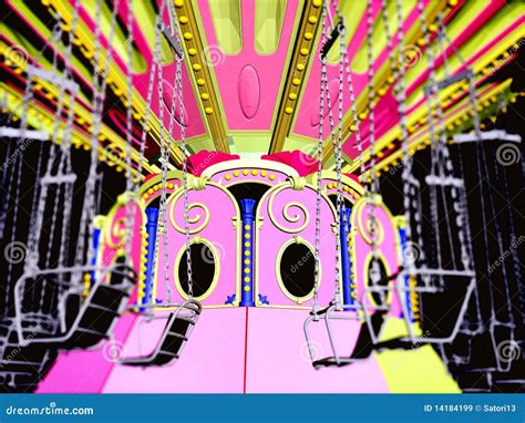 Vintage Merry Go Round Stock Illustration Illustration Of Moving