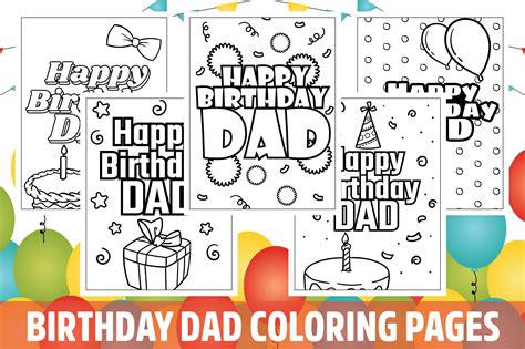 Happy Birthday Dad Coloring Pages For Kids Girls Boys Teens Birthday