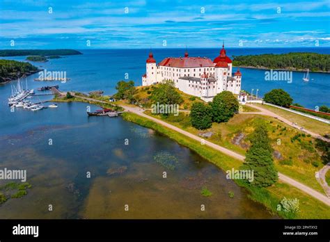 Aerial view of Läckö Castle in Sweden Stock Photo - Alamy