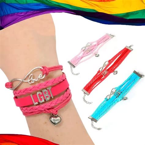 Pulsera Lgbt Amor Infinito Gay Cuero Pride Orgullo Marcha Mercadolibre