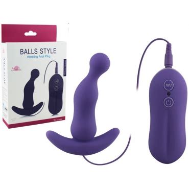 Vibromasseur Anal En Silicone Mauve Balls Style 10 Vitesses