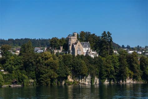 Luxury Homes On Lake Lucerne Stock Photo Image Of Money Luxury 78677542