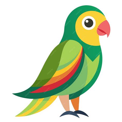 Carolina Parakeet Bird Cries Kawaii Premium Ai Generated Vector