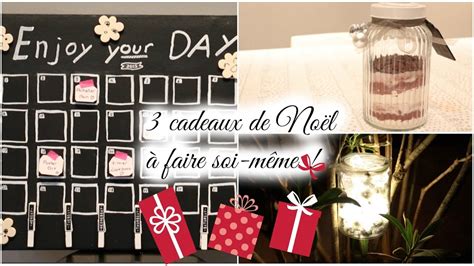 [ Diy N°4 ] 3 Cadeaux De Noël à Faire Soi Même Youtube