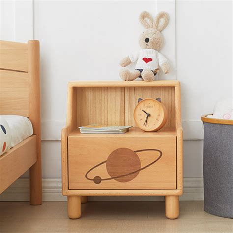 Solid Wood Nightstand For Kids Apollobox