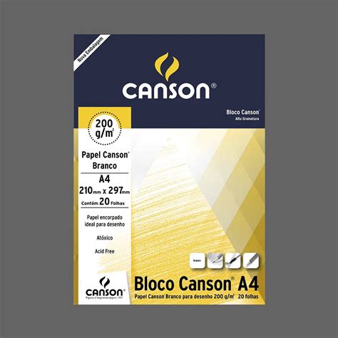 Bloco De Desenho Branco Canson G Folhas A Shopee Brasil