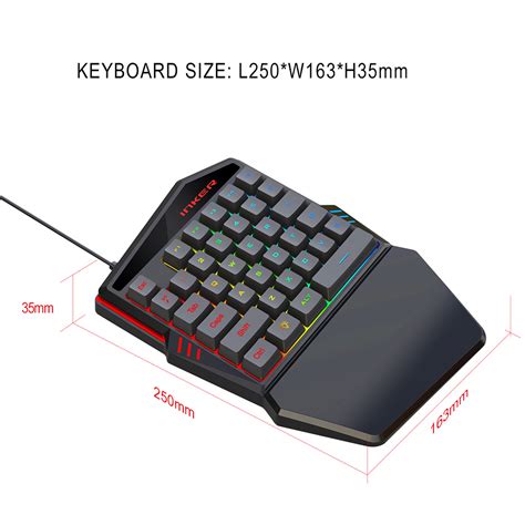 Inker K One Handed Multi Color Backlight Gaming Keyboard