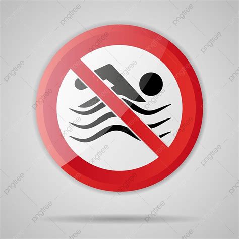 Red Prohibited Sign Vector PNG Images Red Prohibition Realistic 3d