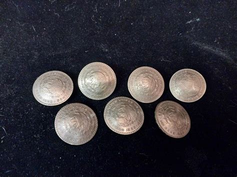 Mexico Peso Concho Buttons