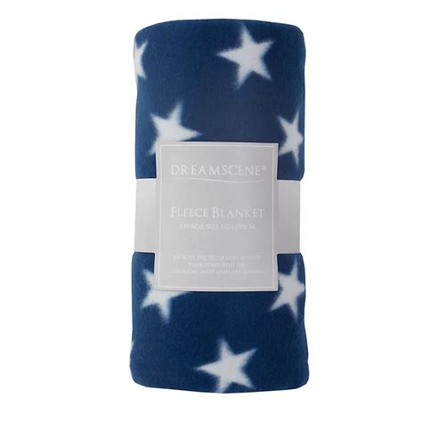 Star Print Throw Over Bed Warm Soft Blanket Diy At Bandq