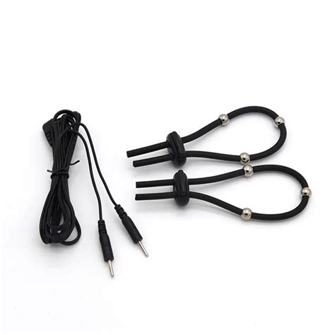 Electric Shock Steel Ball Penis Ring Electro Sex Cock Rings For Men