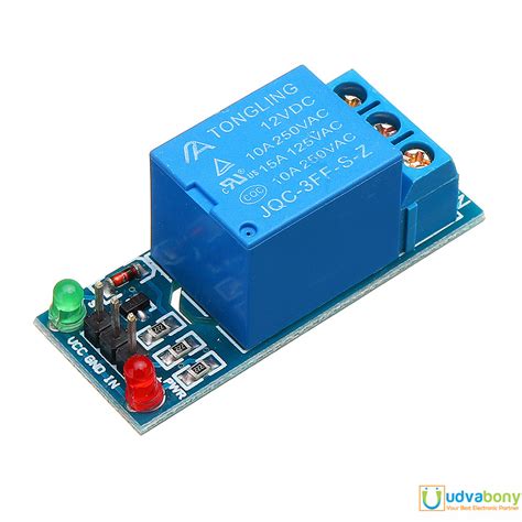 DC 12V 1 Channel Relay Module - Udvabony.com - Electronics, Sensors ...