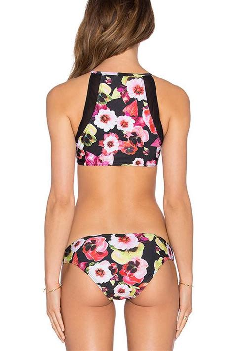 Midnight Garden Floral Tank Bikini Set