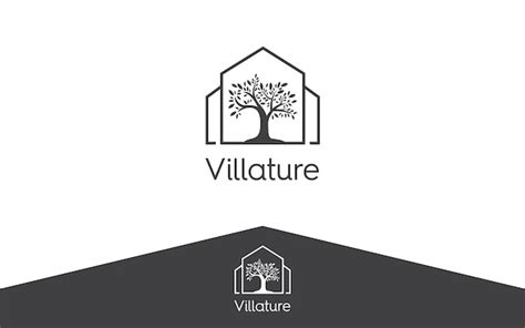 Premium Vector Villa Nature Modern Logo Vector