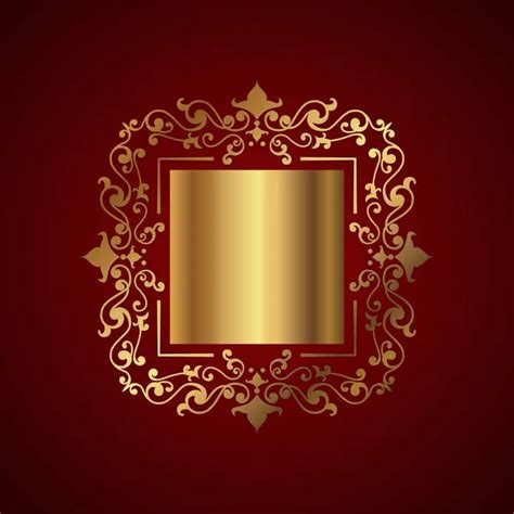 Fondo De Marco Decorativo Con Elegante Borde Dorado Vector De Stock Por