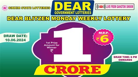 Dear Blitzen Monday Weekly Lottery Date Pm Onwards