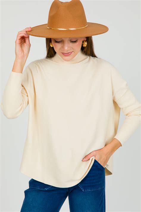 Leslie Turtleneck Cream New Arrivals The Blue Door Boutique