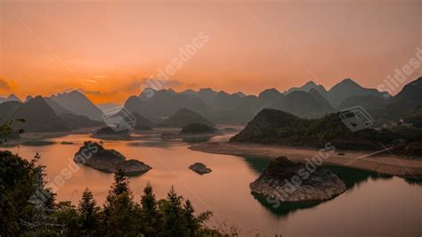 Sunset Shadow Landscape Night Map Powerpoint Background For Free