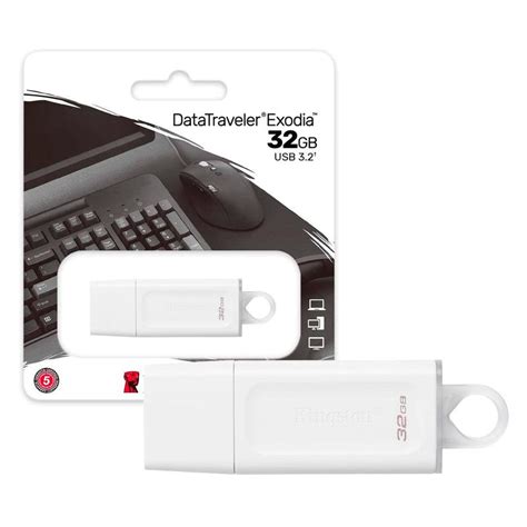 Pendrive Gb Kingston Datatraveler Exodia Usb Branco Kc U G