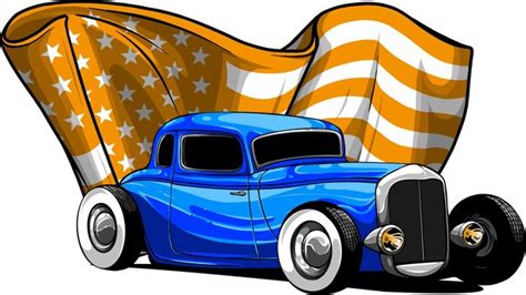 Desenho De Ilustra O Em Vetor Carro Hot Rod Vetor Premium