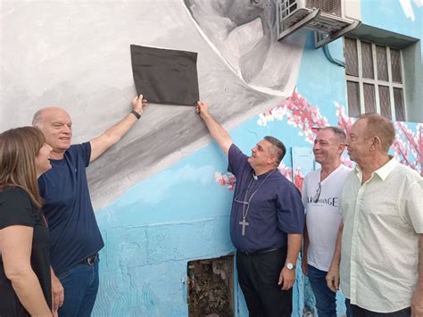 Lanús inauguraron un mural en homenaje al Papa Francisco a diez años