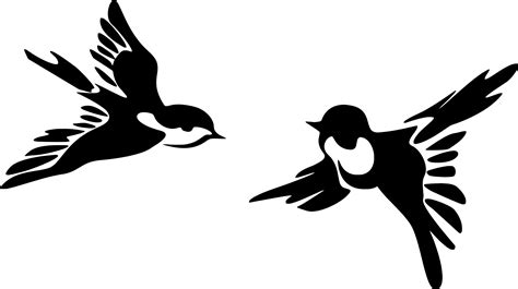 Clipart - Stylized Birds Silhouette