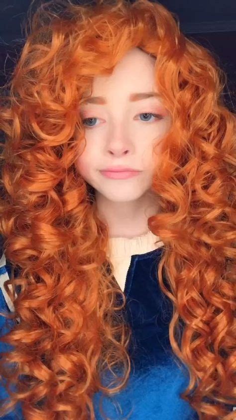 Pretty Redhead Redhead Girl Orange Hair Blue Hair Merida Cosplay