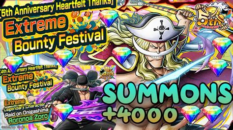 SUMMONS MAS DE 4500 GEMAS POR BARBABLANCA EX ZORO EX ODEN ONE PIECE