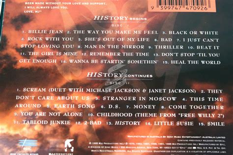 Michael Jackson HIStory Past Present And Future Book I Cdcosmos