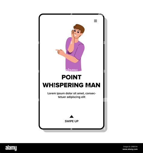 Secret Point Whispering Man Vector Stock Vector Image And Art Alamy