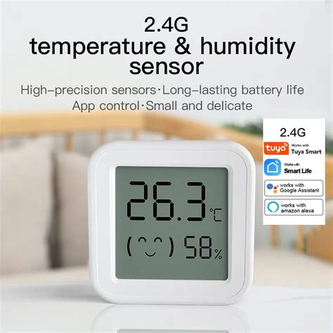 Bluetooth Temperature Humidity Sensor Mini Lcd Screen Smart Tuya App