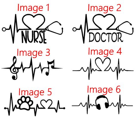 Heartbeat Decal Sticker Etsy