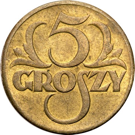 II RP. 5 groszy 1923 mosiądz NGC MS65 | archiwum.niemczyk.pl