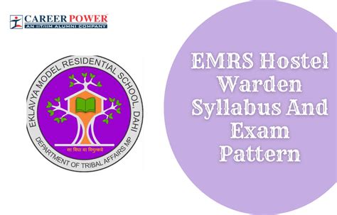 Emrs Hostel Warden Syllabus 2023 And Exam Pattern Syllabus Topics