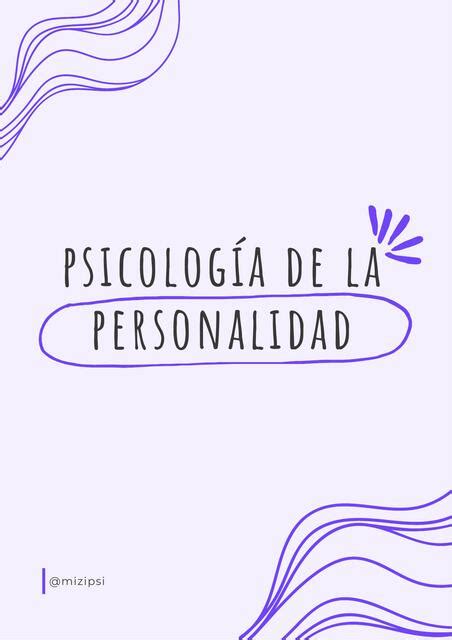 Psicolog A De La Personalidad Mizipsi Udocz