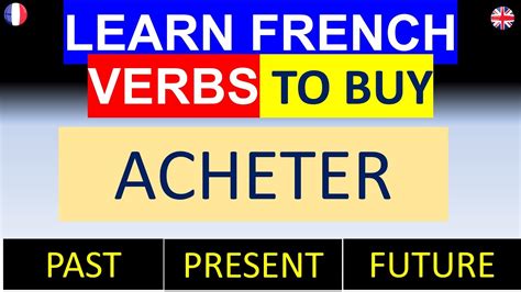 French Verb Acheter To Buy Present Past Future Tense With