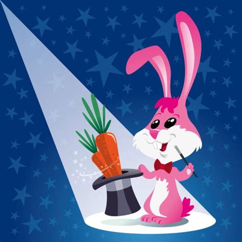 Magician Rabbit Vector