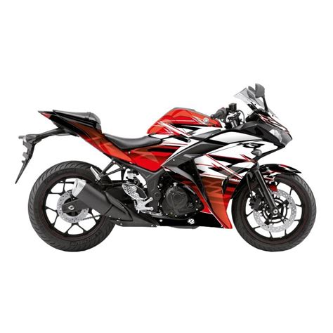 Kit déco Kutvek brillant Mission Rouge Yamaha YZF R3 15 18 Pièces